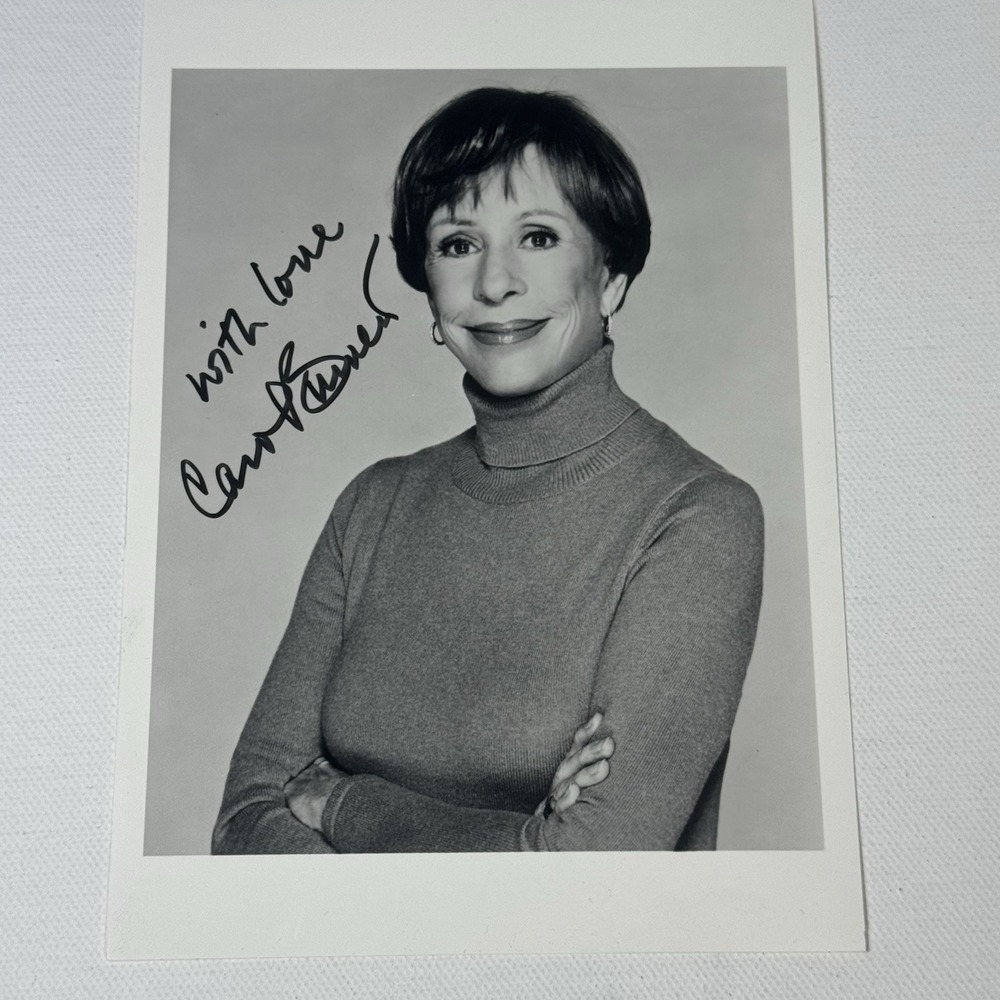 Carol Burnett Signed 4x6 Photo Autograph Personalized "With Love" Original